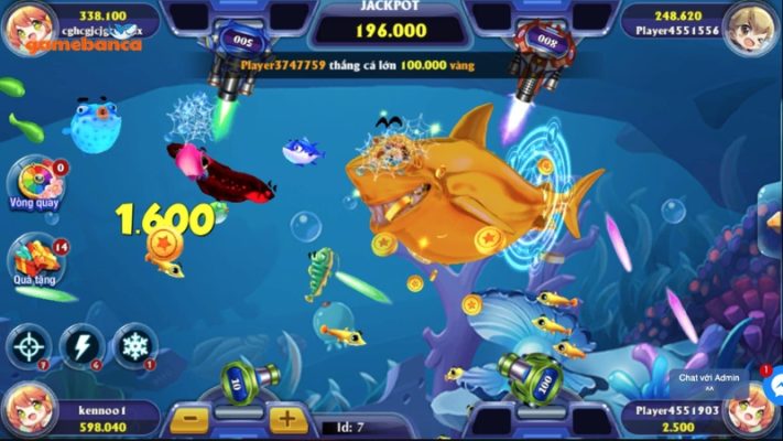 Các loại cá và vật phẩm trong trò chơi bắn cá đổi thưởng